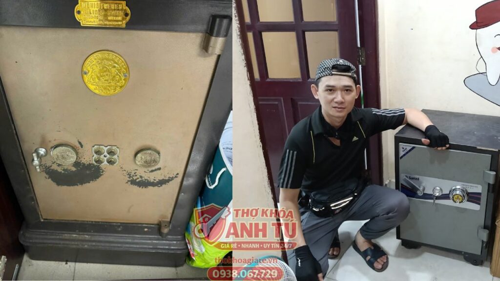 Thợ sửa két sắt cơ khi quên mã