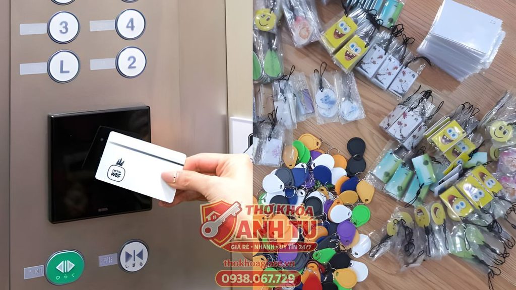 Thử thẻ thang máy mới ngay tại cabin trước khi giao cho khách